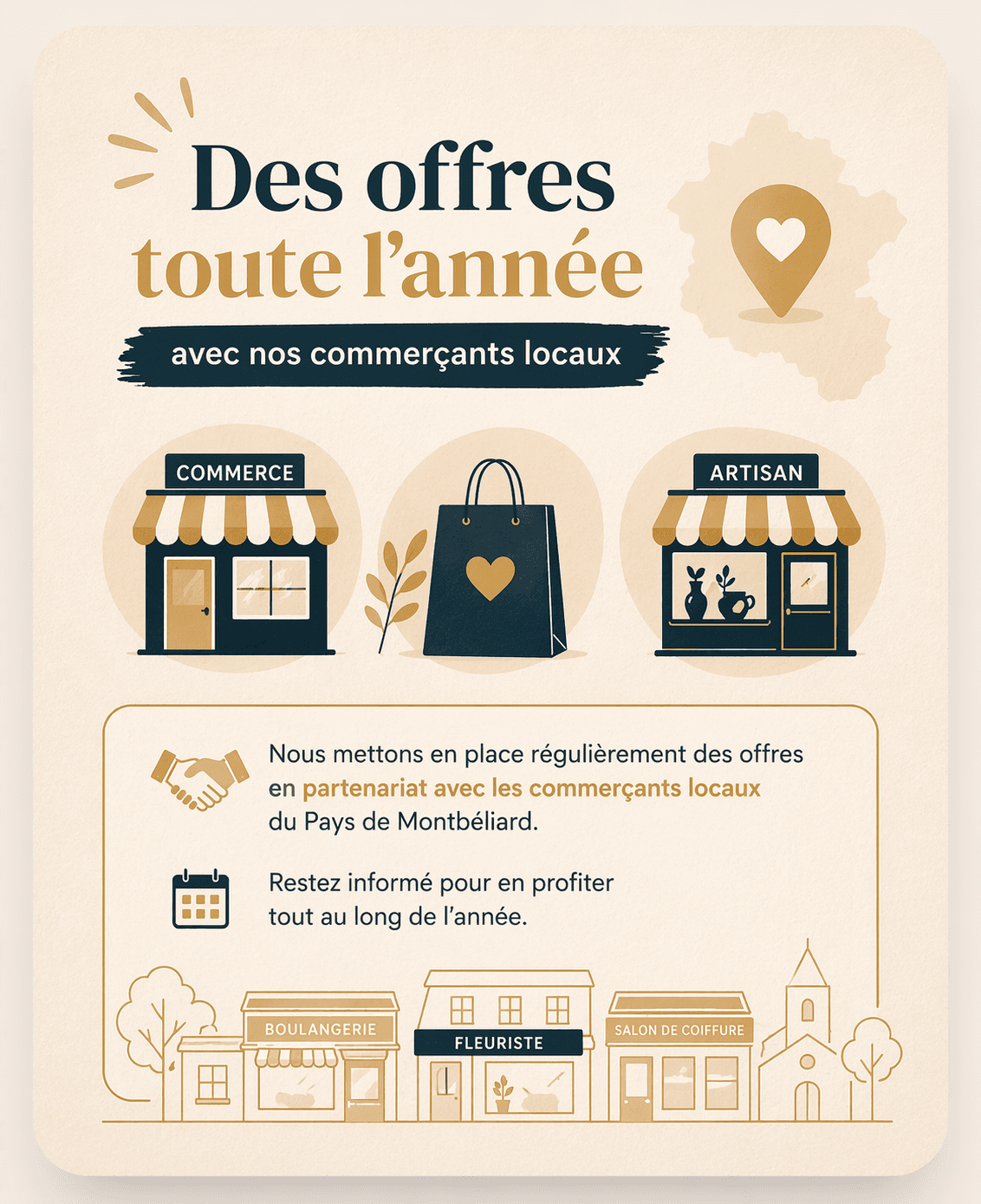 Des offres toute l'année avec nos commerçants locaux du Pays de Montbéliard